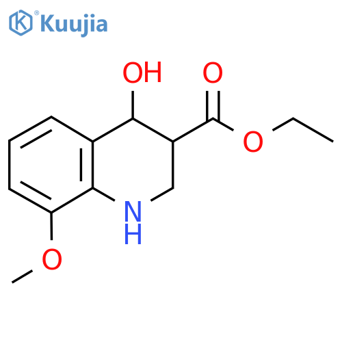 Ethyl 4-hydroxy-8-methoxy-1,2,3,4-tetrahydroquinoline-3-carboxylate structure