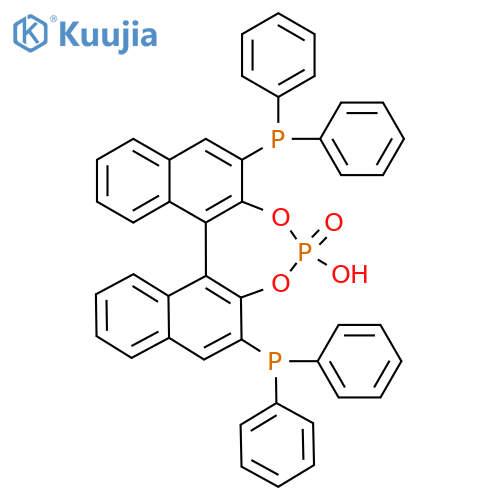(S)-3,3'-Bis(diphenylphosphanyl)-1,1'-binapthyl-2,2'-diyl hydrogenphosphate structure