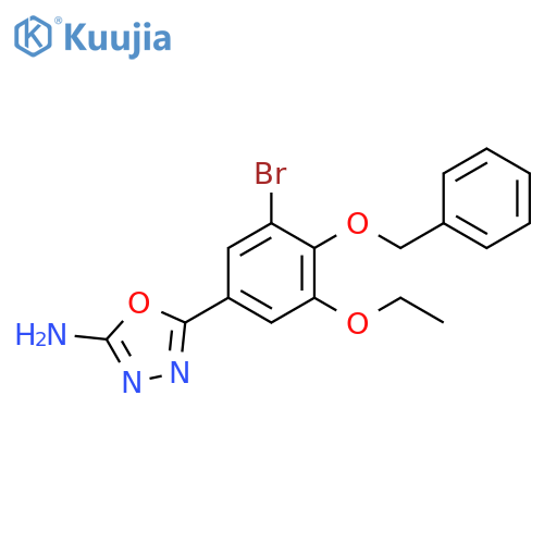 5-(4-Benzyloxy-3-bromo-5-ethoxy-phenyl)-[1,3,4]oxadiazol-2-ylamine structure