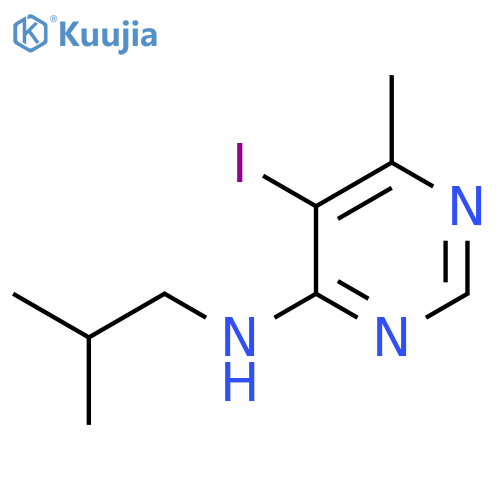 (5-Iodo-6-methyl-pyrimidin-4-yl)-isobutyl-amine structure