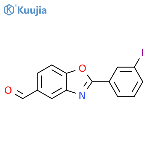 2-(3-Iodo-phenyl)-benzooxazole-5-carbaldehyde structure
