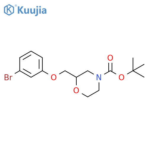 2-(3-Bromo-phenoxymethyl)-morpholine-4-carboxylic acid tert-butyl ester structure