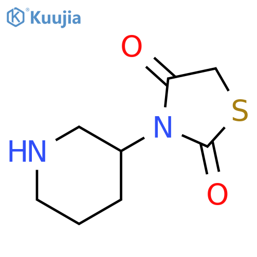 3-(piperidin-3-yl)-1,3-thiazolidine-2,4-dione structure