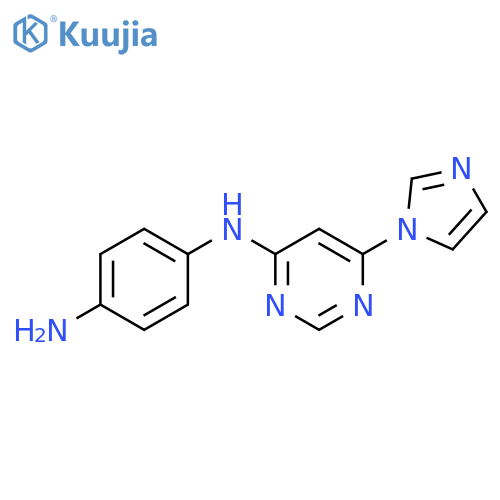 N1-[6-(1H-imidazol-1-yl)pyrimidin-4-yl]benzene-1,4-diamine structure