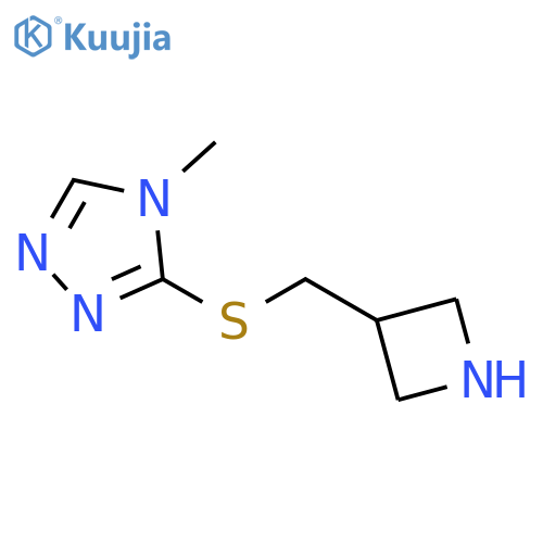 3-{[(azetidin-3-yl)methyl]sulfanyl}-4-methyl-4H-1,2,4-triazole structure