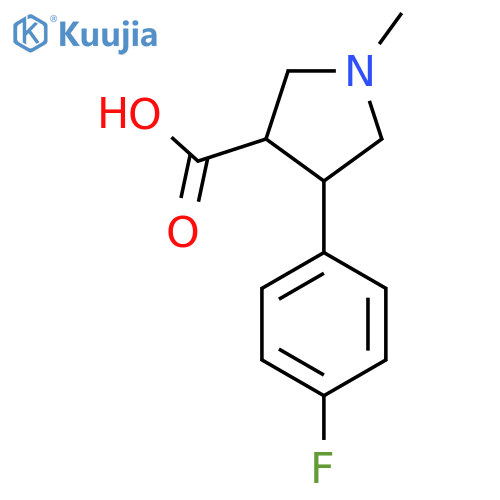 4-(4-Fluorophenyl)-1-methylpyrrolidine-3-carboxylic acid structure