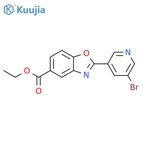 2-(5-Bromo-pyridin-3-yl)-benzooxazole-5-carboxylic acid ethyl ester structure