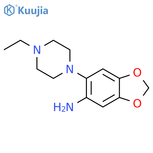 6-(4-Ethyl-piperazin-1-yl)-benzo[1,3]dioxol-5-ylamine structure