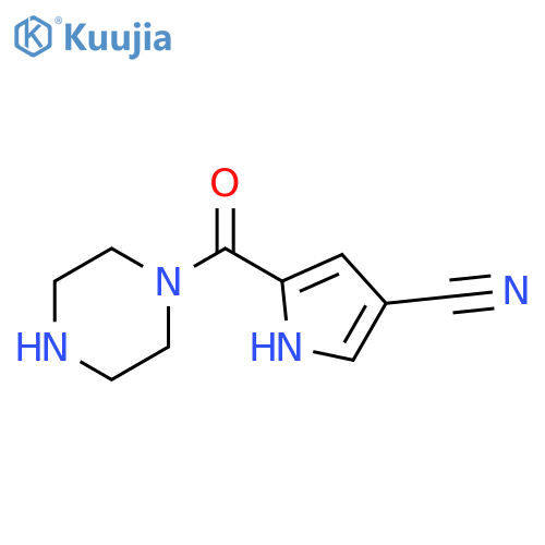 5-(Piperazine-1-carbonyl)-1H-pyrrole-3-carbonitrile structure