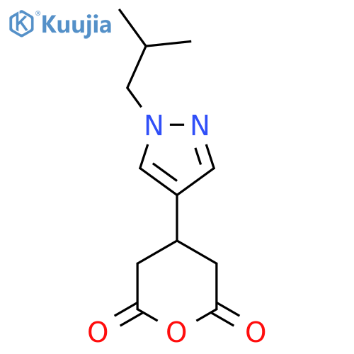 4-1-(2-methylpropyl)-1H-pyrazol-4-yloxane-2,6-dione structure