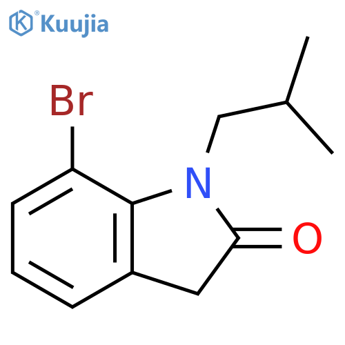 7-Bromo-1-isobutyl-1,3-dihydro-indol-2-one structure