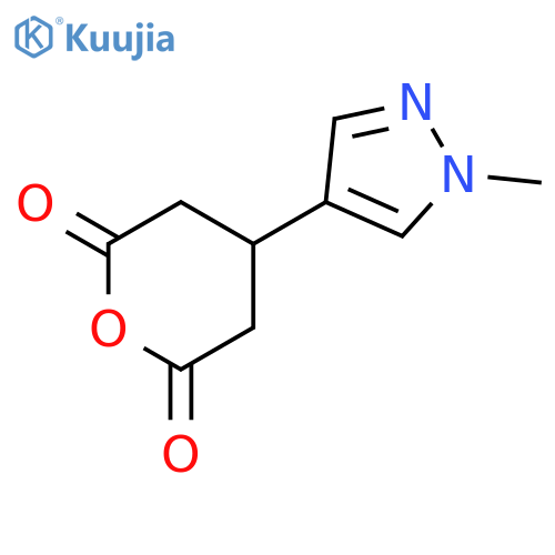 4-(1-methyl-1H-pyrazol-4-yl)oxane-2,6-dione structure