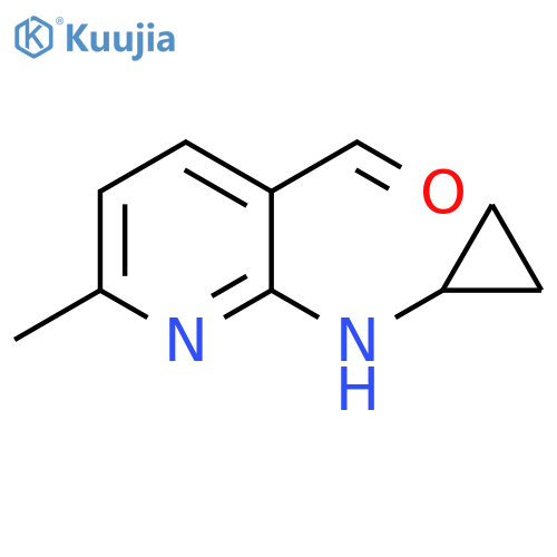 2-Cyclopropylamino-6-methyl-pyridine-3-carbaldehyde structure