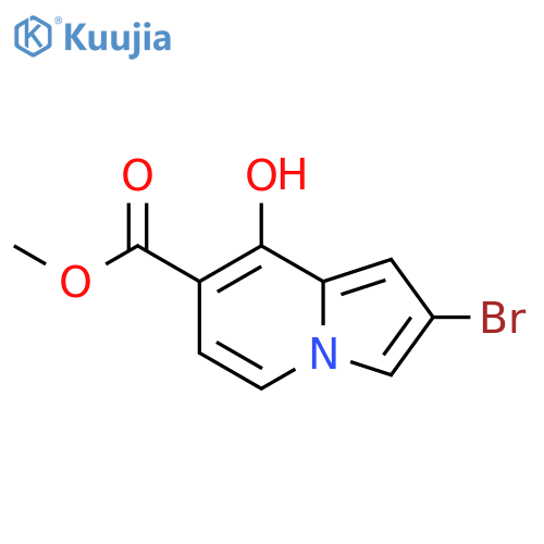 2-Bromo-8-hydroxy-indolizine-7-carboxylic acid methyl ester structure