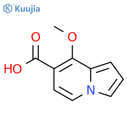 8-methoxyindolizine-7-carboxylic acid structure