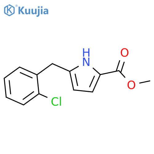 5-(2-Chloro-benzyl)-1H-pyrrole-2-carboxylic acid methyl ester structure