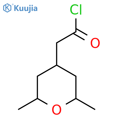 (2,6-Dimethyltetrahydro-2H-pyran-4-yl)acetyl chloride structure