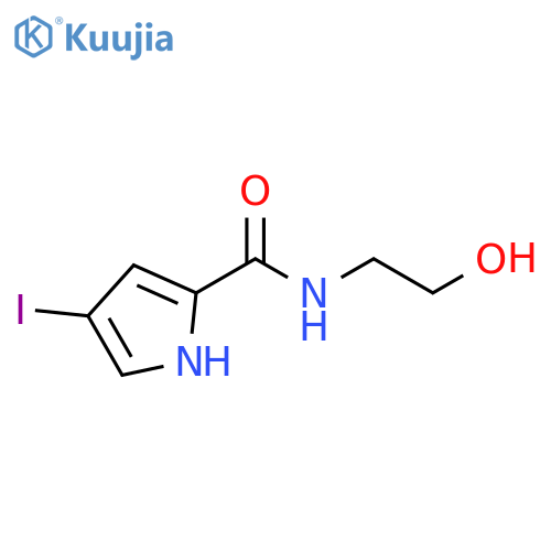 4-Iodo-1H-pyrrole-2-carboxylic acid (2-hydroxy-ethyl)-amide structure