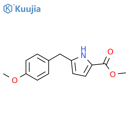 5-(4-Methoxy-benzyl)-1H-pyrrole-2-carboxylic acid methyl ester structure