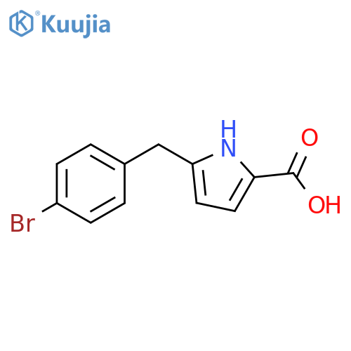 5-(4-Bromo-benzyl)-1H-pyrrole-2-carboxylic acid structure