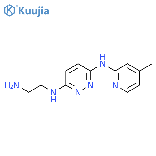 N3-(2-aminoethyl)-N6-(4-methylpyridin-2-yl)pyridazine-3,6-diamine structure