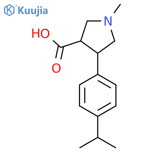 1-methyl-4-4-(propan-2-yl)phenylpyrrolidine-3-carboxylic acid structure