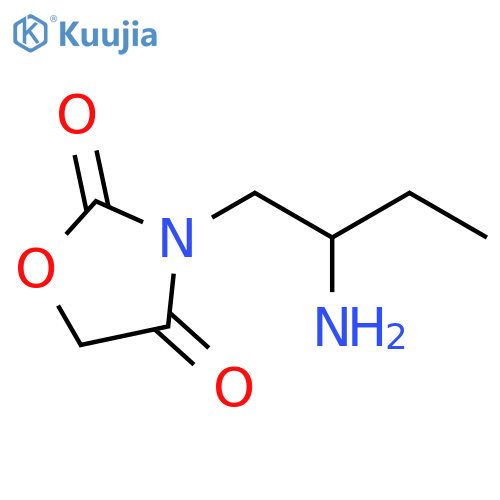 3-(2-aminobutyl)-1,3-oxazolidine-2,4-dione structure