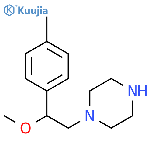 1-[2-methoxy-2-(4-methylphenyl)ethyl]piperazine structure