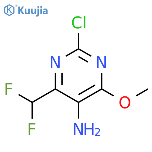 2-Chloro-4-difluoromethyl-6-methoxy-pyrimidin-5-ylamine structure