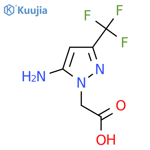 2-(5-Amino-3-(trifluoromethyl)-1H-pyrazol-1-yl)acetic acid structure