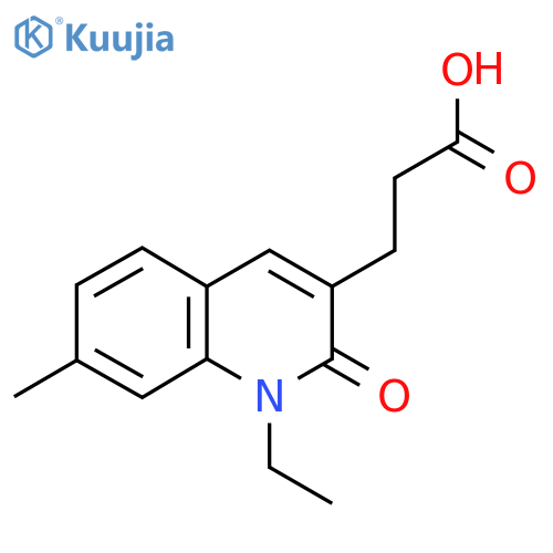 3-(1-Ethyl-7-methyl-2-oxo-1,2-dihydroquinolin-3-yl)propanoic acid structure