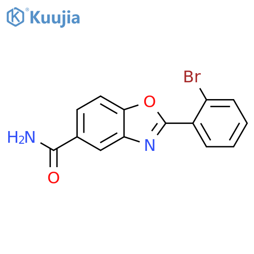 2-(2-Bromo-phenyl)-benzooxazole-5-carboxylic acid amide structure