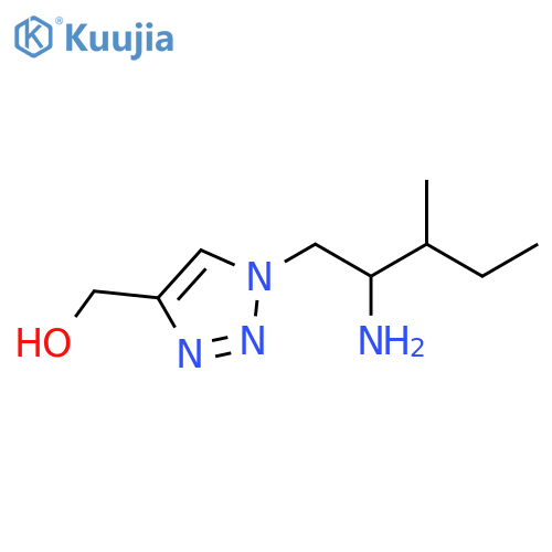1-(2-amino-3-methylpentyl)-1H-1,2,3-triazol-4-ylmethanol structure