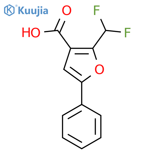 2-(difluoromethyl)-5-phenylfuran-3-carboxylic acid structure