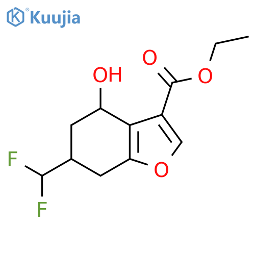 6-Difluoromethyl-4-hydroxy-4,5,6,7-tetrahydro-benzofuran-3-carboxylic acid ethyl ester structure