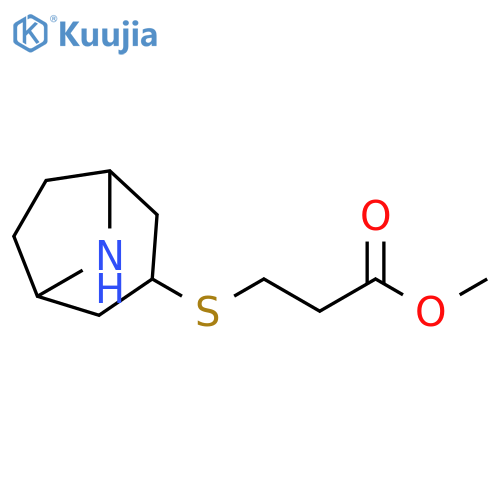 methyl 3-{8-azabicyclo3.2.1octan-3-ylsulfanyl}propanoate structure