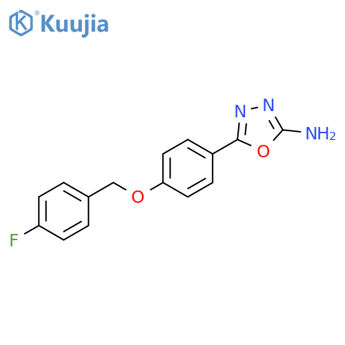 5-[4-(4-Fluoro-benzyloxy)-phenyl]-[1,3,4]oxadiazol-2-ylamine structure