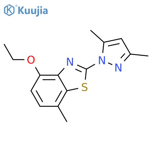 2-(3,5-Dimethyl-pyrazol-1-yl)-4-ethoxy-7-methyl-benzothiazole structure