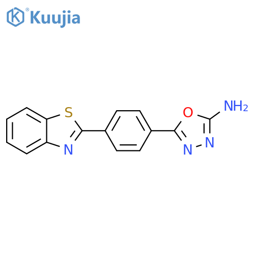5-(4-Benzothiazol-2-yl-phenyl)-[1,3,4]oxadiazol-2-ylamine structure