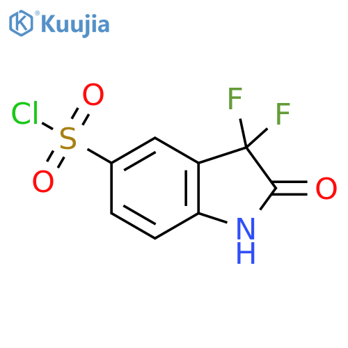 3,3-difluoro-2-oxo-2,3-dihydro-1H-indole-5-sulfonyl chloride structure