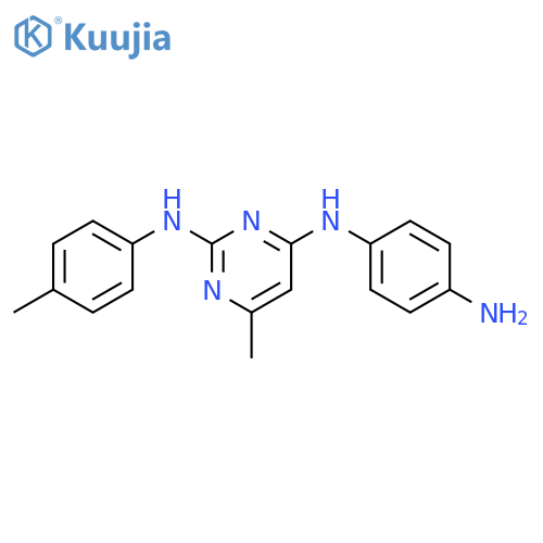 N4-(4-aminophenyl)-6-methyl-N2-(4-methylphenyl)pyrimidine-2,4-diamine structure