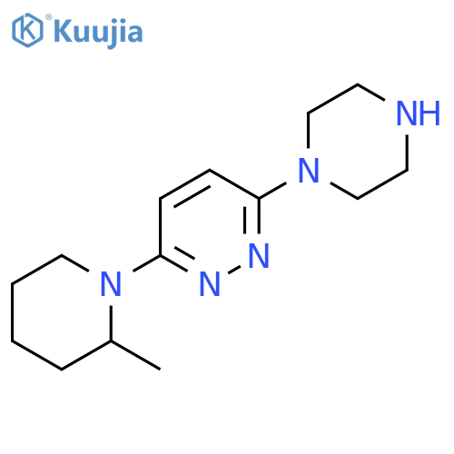 3-(2-methylpiperidin-1-yl)-6-(piperazin-1-yl)pyridazine structure