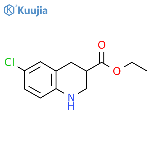 Ethyl 6-chloro-1,2,3,4-tetrahydroquinoline-3-carboxylate structure