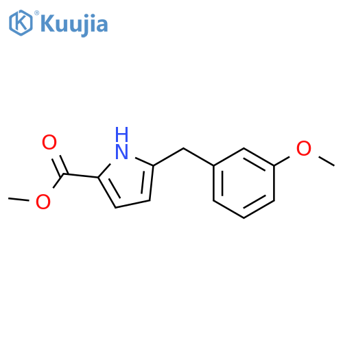 5-(3-Methoxy-benzyl)-1H-pyrrole-2-carboxylic acid methyl ester structure