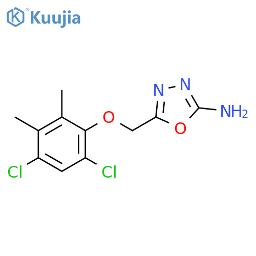 5-(4,6-Dichloro-2,3-dimethyl-phenoxymethyl)-[1,3,4]oxadiazol-2-ylamine structure