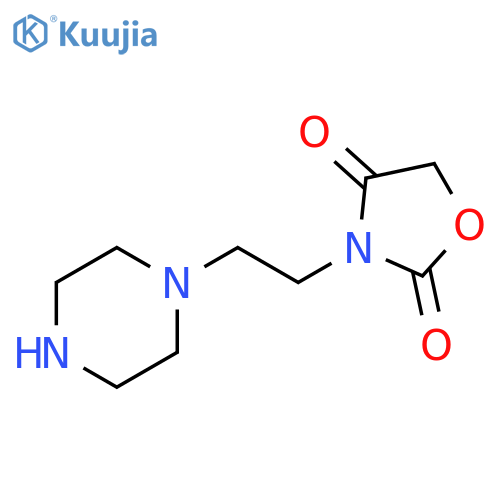 3-2-(piperazin-1-yl)ethyl-1,3-oxazolidine-2,4-dione structure