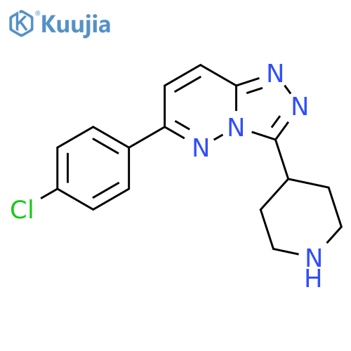 6-(4-Chloro-phenyl)-3-piperidin-4-yl-[1,2,4]triazolo[4,3-b]pyridazine structure