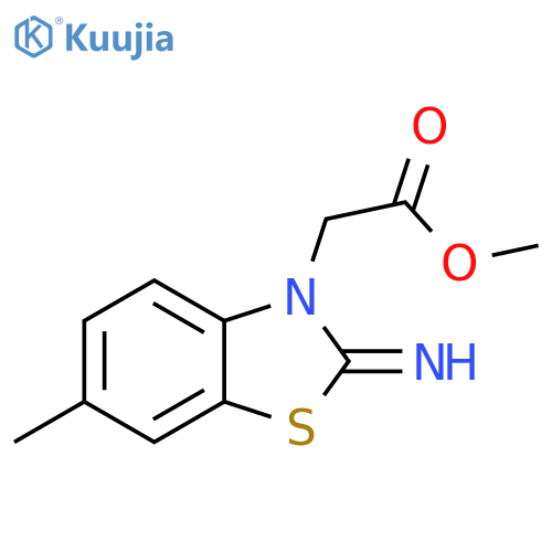 methyl 2-(2-imino-6-methyl-2,3-dihydro-1,3-benzothiazol-3-yl)acetate structure