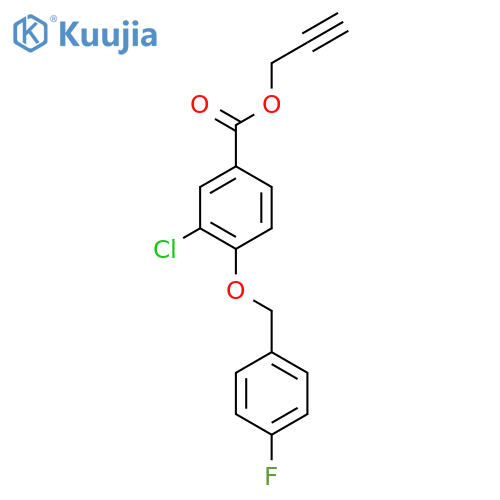 Prop-2-yn-1-yl 3-chloro-4-((4-fluorobenzyl)oxy)benzoate structure