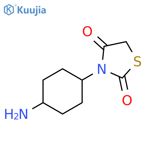 3-(4-aminocyclohexyl)-1,3-thiazolidine-2,4-dione structure